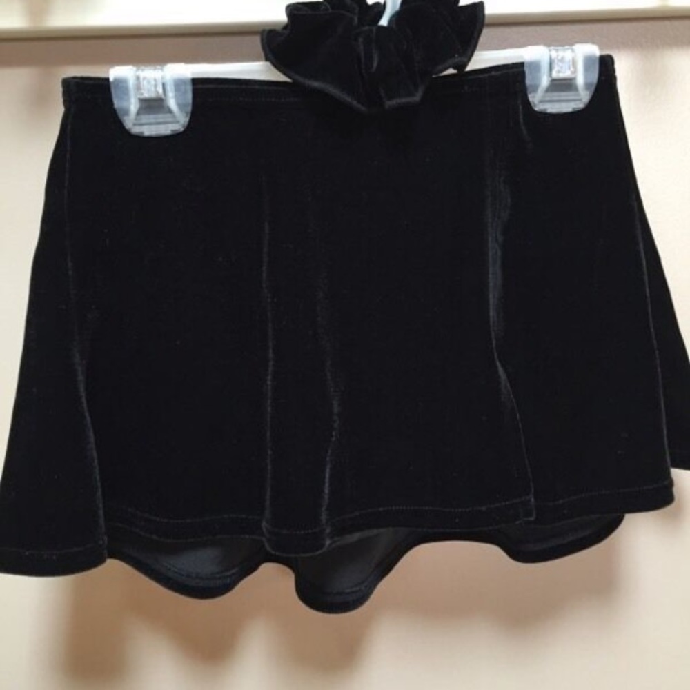 Set of 3 figure skating skirts - black, royal blue & turquoise - Picture 3 of 15
